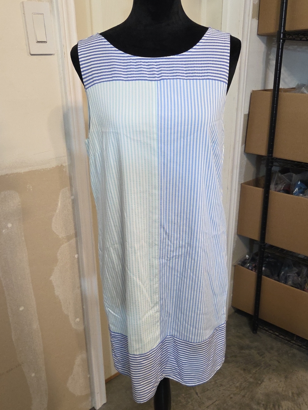 Vineyard Vines 146 Kentuky Derby Sleeveless Striped Midi Dress Cotton Colorblock - Picture 1 of 13